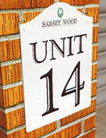 shaped sign