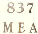 brass letters