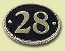 brass house number