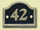 brass house number