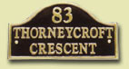 cast brass house signs