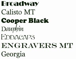 fonts for signs