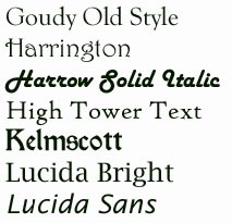 fonts for signs