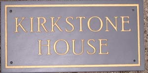 slate house sign with border