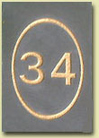 slate number sign