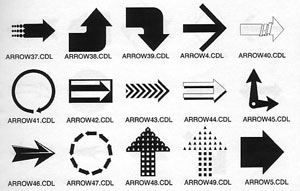 arrow designs to be used on signs
