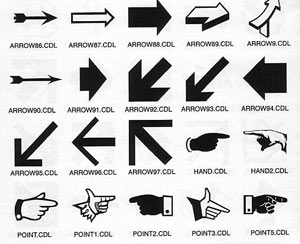 arrow designs to be used on signs