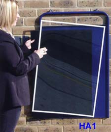 with blackboard inserts