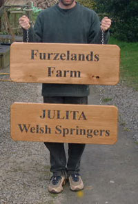 Hanging 12" signs